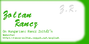 zoltan rancz business card